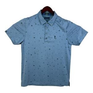 William Murray Golf Polo Shirt Men's M Golf Course Greens Mower Tools All Over